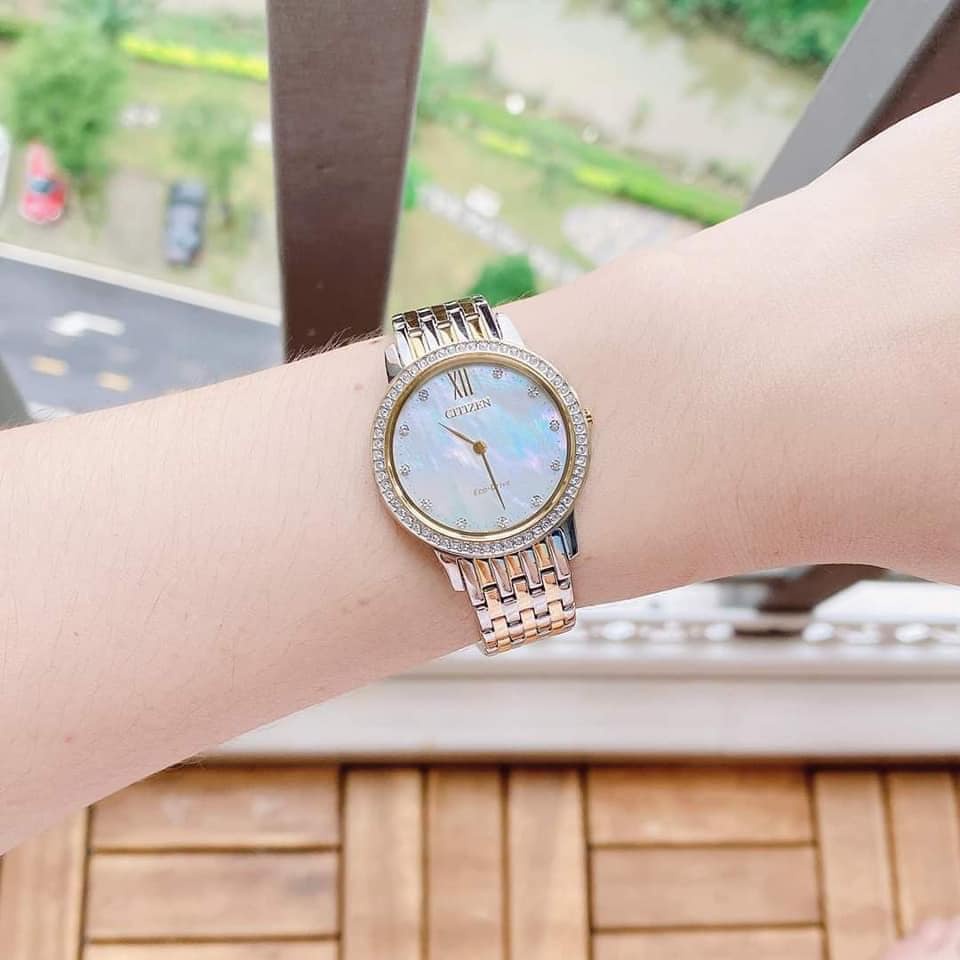 Đồng Hồ Nữ Citizen EX1483-50DXG Eco-Drive B023 Mặt khảm trai dây