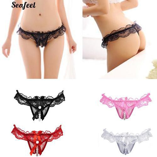 Quần Lót Xuyên Thấu Đính Ngọc Trai Dành Cho Nữ