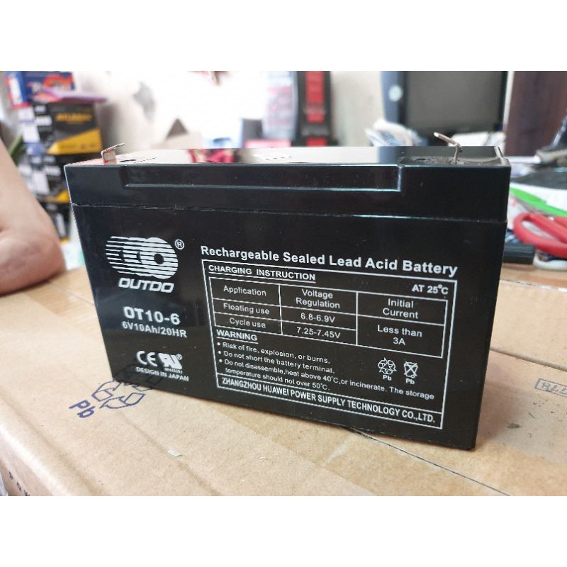 Ắc quy 6V xe điện trẻ em chính hãng OUTDO