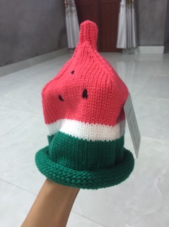 Mũ len dưa hấu cho bé