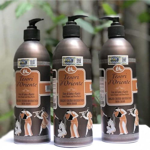 Sữa tắm nước hoa Ý Tesori d'Oriente chính hãng 500ml hương thơm lưu trữ cả ngày kèm vòi