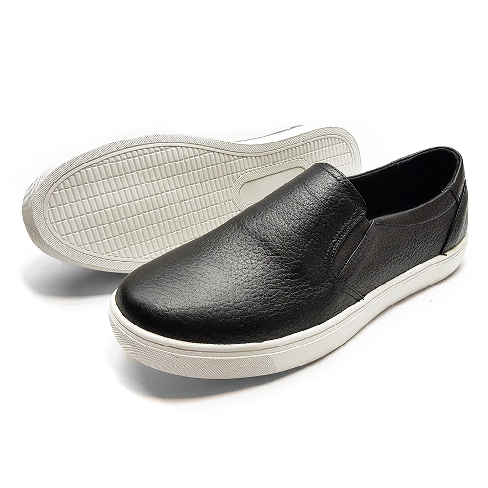 Giày Slip On Nam Da Bò Thật Nguyên Miếng Siêu Mềm VNXK SL13