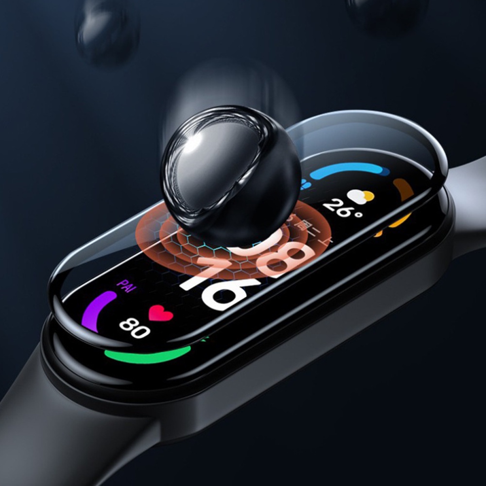 Set 2 Miếng Dán Bảo Vệ Màn Hình Cho Đồng Hồ Thông Minh Xiaomi MiBand 7 6 5 4 7 6 5 4 Kính