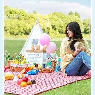 THẢM DÃ NGOẠI, DU LỊCH, PICNIC CAO CẤP - Chống thấm nước, họa tiết caro, gấp gọn tiện lợi -2 kích thước, màu sắc đa dạng