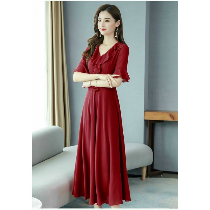 ĐẦM VOAN NỮ CHẤT VẢI MỀM MỊN THOẢI MÁI DỰ TIỆC SANG CHẢNH UP Shop Valentina