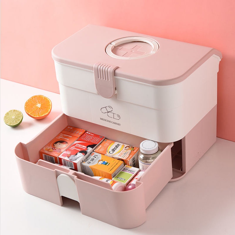 Hộp đựng đồ dùng sơ cứu hai tầng cỡ lớn đa năng tiện dụng cho gia đình