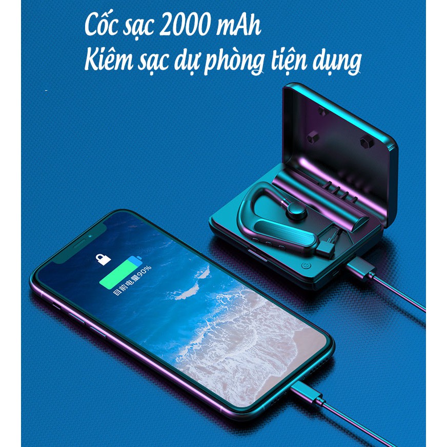 Tai Nghe Bluetooth Amoi Y11 Cảm Ứng Vân Tay Kiêm Sạc Dự Phòng 2000mAh