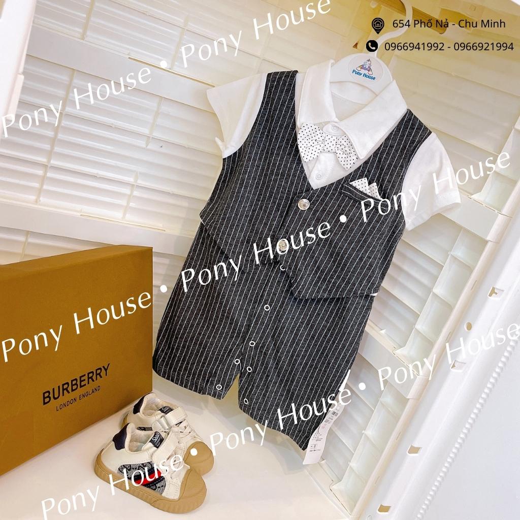 Body Công Tử Đùi Cộc Tay - Bộ Liền Thân Chất Cotton Siêu Mềm Mát Cho Bé Trai Size từ 0-3M đến 9-12M