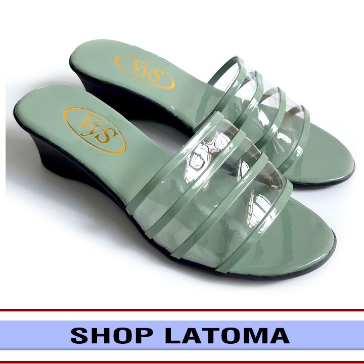 Dép nữ quai ngang cao 3 phân thời trang Latoma TA3501 (Nhiều màu)