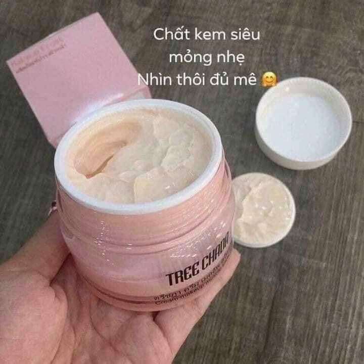 🇹🇭🇹🇭TREECHADA CREAM MAKEUP MUSCLE SNOW LIGHT:Kem trang điểm giúp làn da sáng như bạch tuyết 50ml