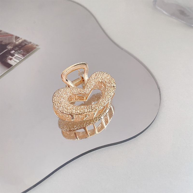 Bộ 5 Kẹp Tóc Kim Loại Hình Trái Tim Hàn Quốc