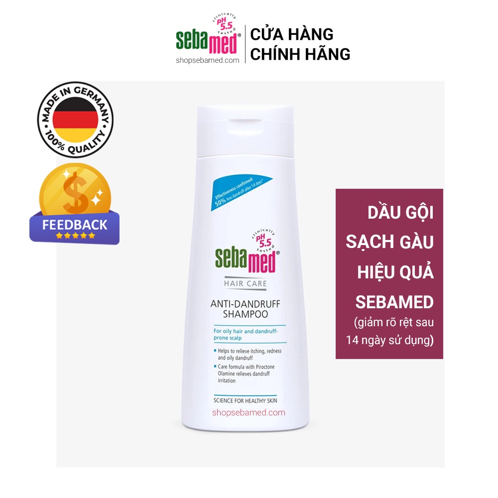 [Chính Hãng] Dầu gội Sebamed sạch gàu cân bằng pH5.5 (200ml) SSS03C