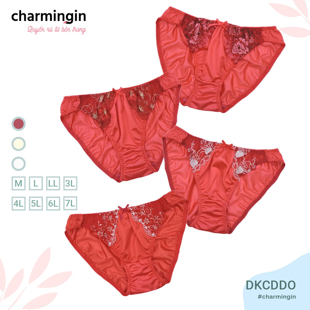 Quần lót dệt kim kiểu dáng cổ điển màu đỏ size M, L, LL, 3L, 4L, 5L, 6L, 7L - QLDKCDDO