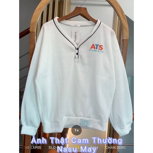 Áo Nỉ Sweeter Nữ Form Rộng ATS Tay Dài Bồng Dày Dặn Loại 1 | BigBuy360 - bigbuy360.vn