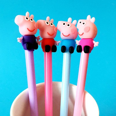 bút heo peppa tròn D113 bút cute bút dễ thương bút kute viết gel