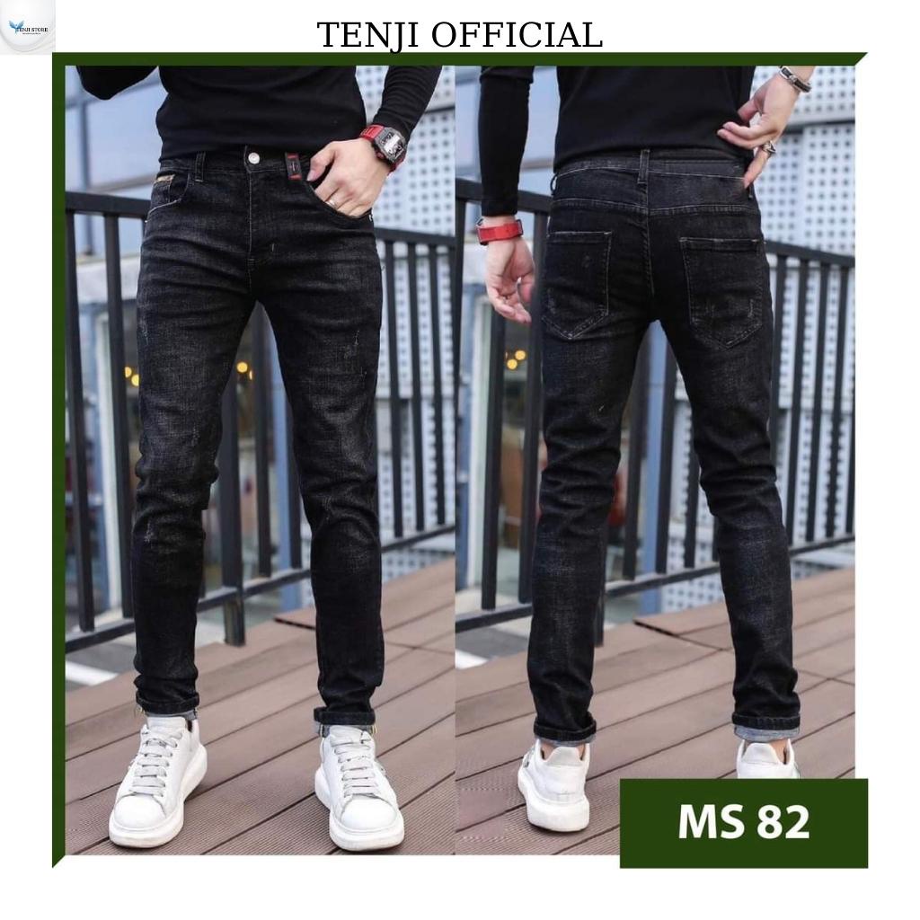 Quần jean nam, đen, xanh, trắng chất bò trơn, jeans dài ống côn nhiều mẫu mới kiểu dáng skinny thời trang TENJI QJ82