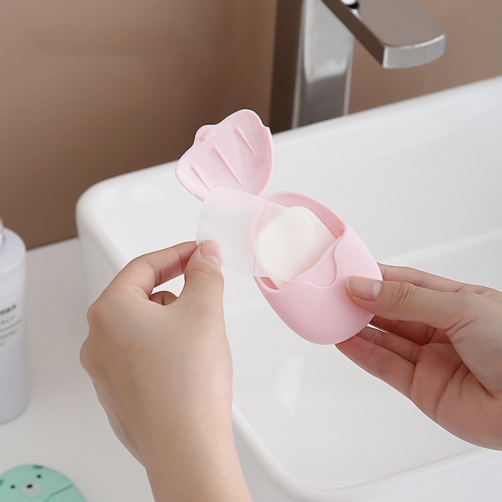 Xà Bông Giấy Du Lịch 1 Lần Rửa Tay Dạng Miếng Tiện Lợi Nhiều Màu Sắc