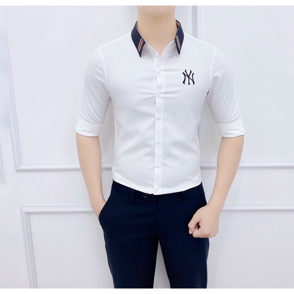 Áo Sơ Mi Nam Cổ bẻ dài tay chất liệu Slim Fit sang trọng lịch lãm