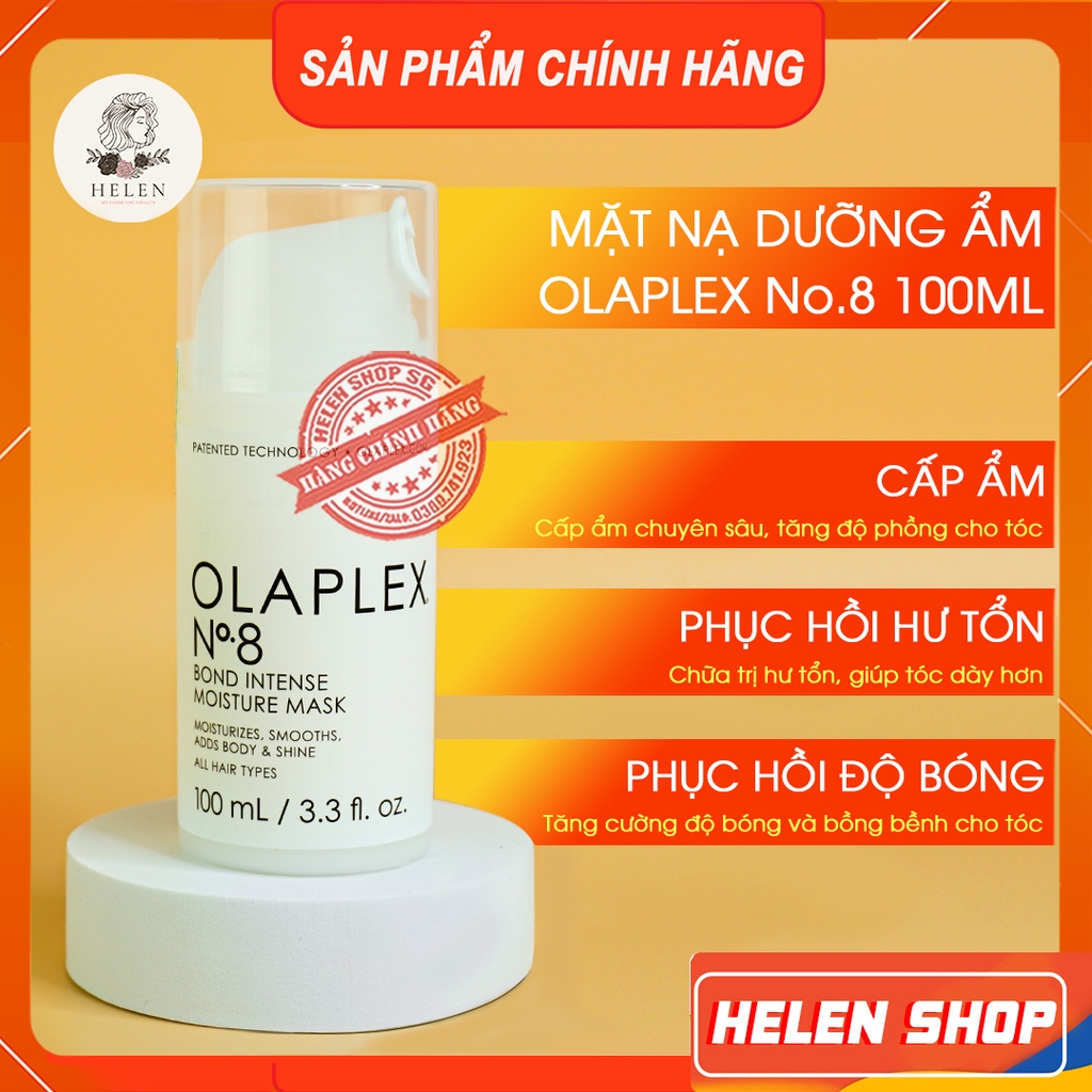 Olaplex No8 Mặt Nạ Dưỡng Ẩm Tăng Cường Liên Kết Tóc, Phục Hồi Tóc Hư Tổn, Chống Xơ Rối, Vểnh Xù, Giúp Tóc Suôn Mượt