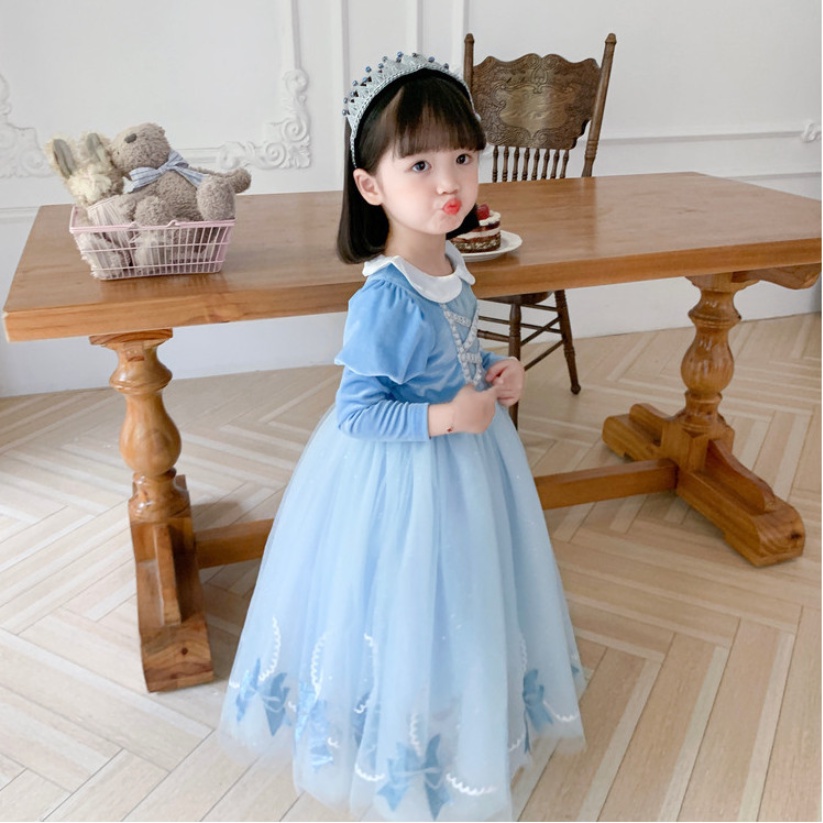 Đầm Hóa Trang Công Chúa Elsa Trong Phim Frozen 2 Dành Cho Bé Gái