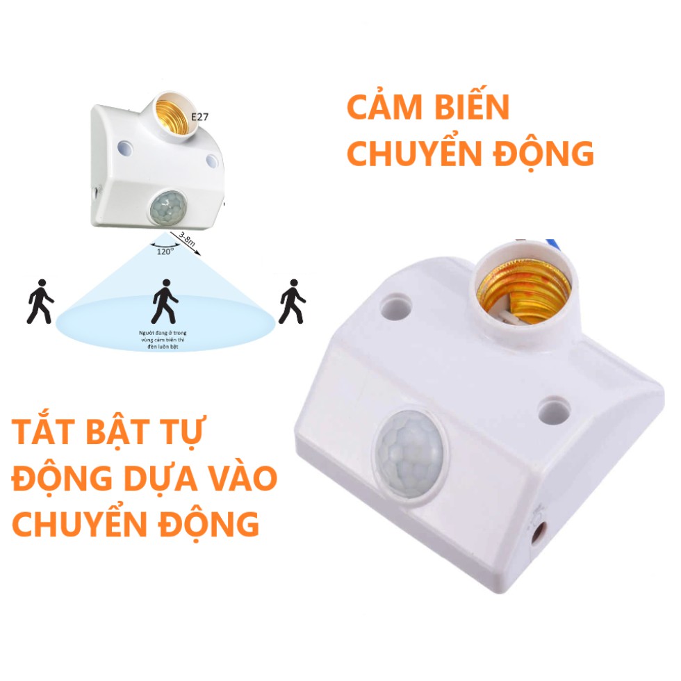 Đui đèn cảm biến ngắt bật khi có người lại gần - Smart đui đèn trạng bị hệ thống cảm biến hồng ngoại