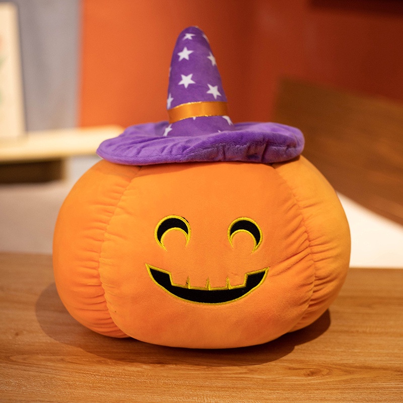 Gối Nhồi Bông Hình Quả Bí Ngô Halloween Vui Nhộn 35CM