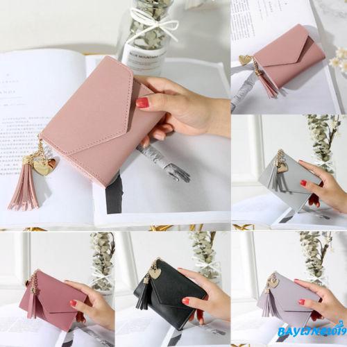 ❆❀✯Ví đựng tiền ngắn dành cho nữ Ví đựng tiền xu gấp bằng da nữ