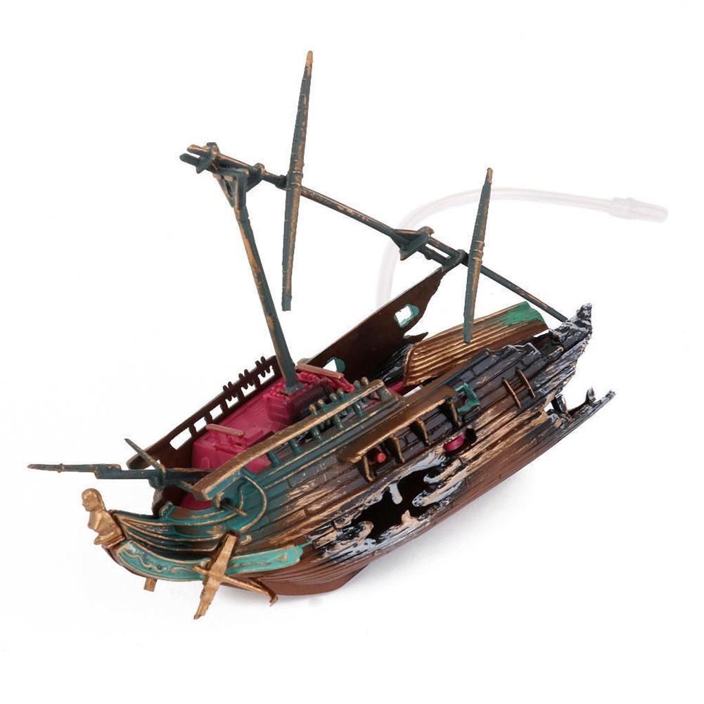 Mô Hình Tàu Đắm Cỡ Lớn H2S3 Trang Trí Bể Cá