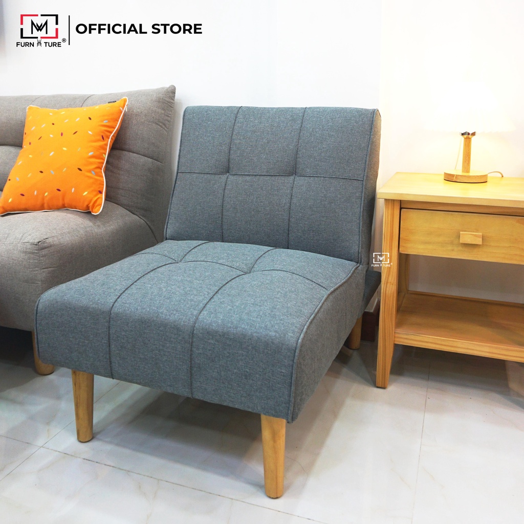 Sofa giường mini 3 chức năng ngã dành cho 1 người ngồi thương hiệu MW FURNITURE