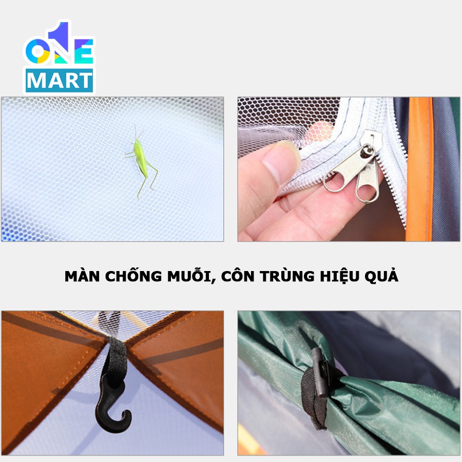 Lều cắm trại lều phượt tự bung Onemart gấp gọn dễ dàng, chống nước lều dã ngoại 3-5 người