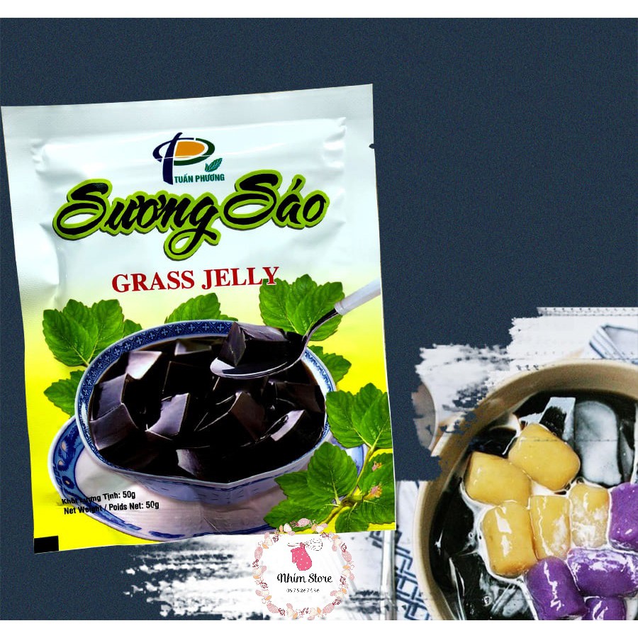 Bột Sương Sáo Đen Kèm Dầu Chuối 50g