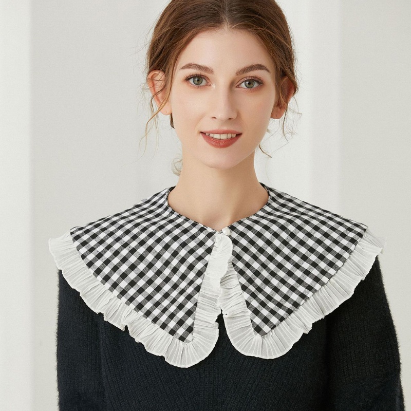 Cổ áo giả màu trắng đen phong cách Hàn Quốc cổ điển thời trang mùa hè cho nữ
 | BigBuy360 - bigbuy360.vn