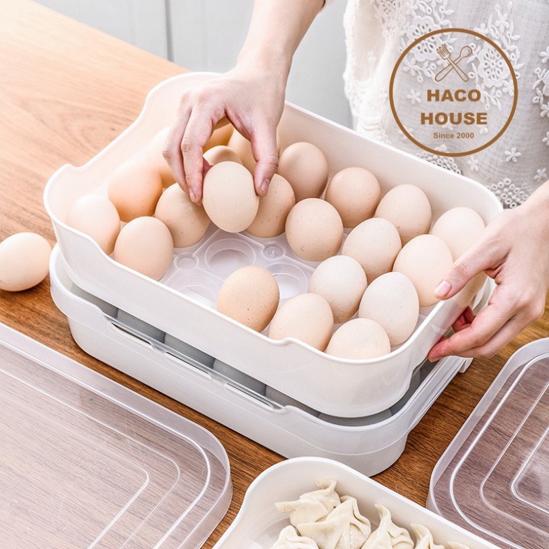 Hộp đựng trứng cao cấp 24 quảFREESHIPkhay đựng trứng tủ lạnh có nắp