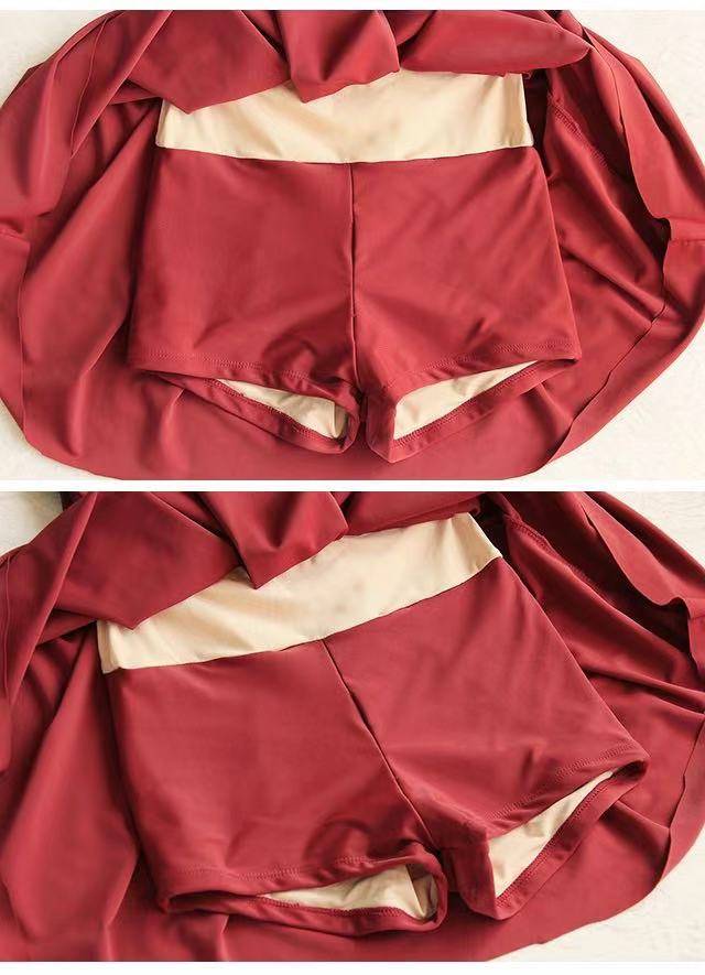 INS women's swimsuit + blouse cover belly slim conservative cute Japanese swimwear | BigBuy360 - bigbuy360.vn