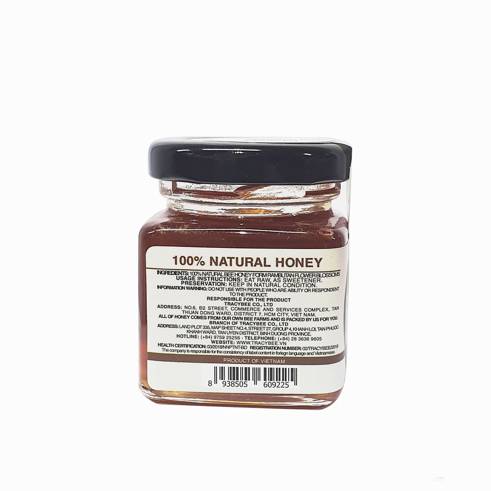 Mật Ong Hoa Chôm Chôm Tracybee Rambutan Blossom Honey 100% Nguyên Chất 50ml