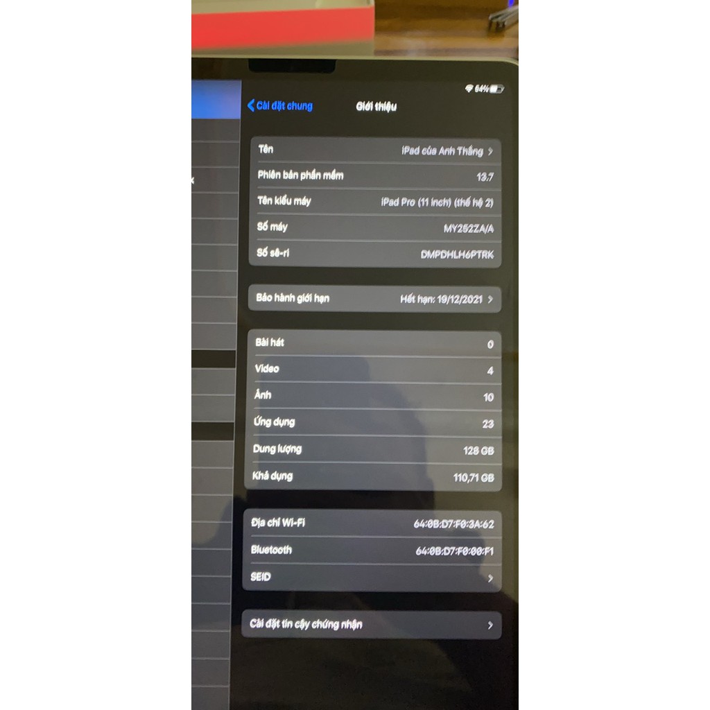 𝗜𝗣𝗔𝗗 𝗣𝗥𝗢 𝟭𝟭 𝟮𝟬𝟮𝟬 𝗪𝗜𝗙𝗜 𝟭𝟮𝟴𝗚 silver chính hãng 𝗙𝘂𝗹𝗹𝗯𝗼𝘅 (𝗖𝗼̀𝗻 𝗕𝗛 19/12/𝟮𝟬𝟮𝟭 ) | BigBuy360 - bigbuy360.vn
