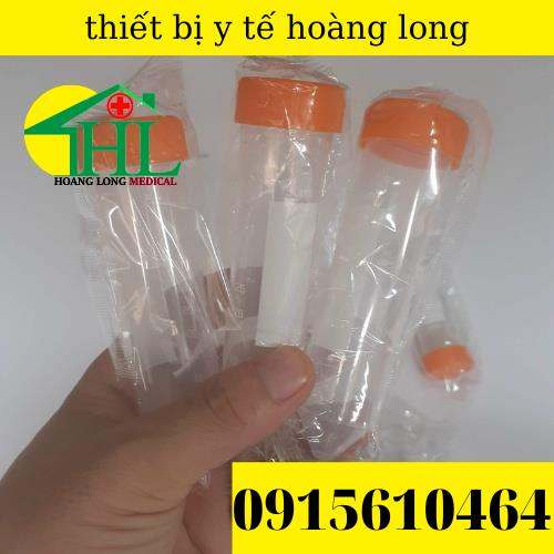 Com Bo 200 Ống Falcon 50ml - Ống Ly Tâm 50ml Nắp Vặn, Đáy Nhọn Tiệt Trùng Từng Cái