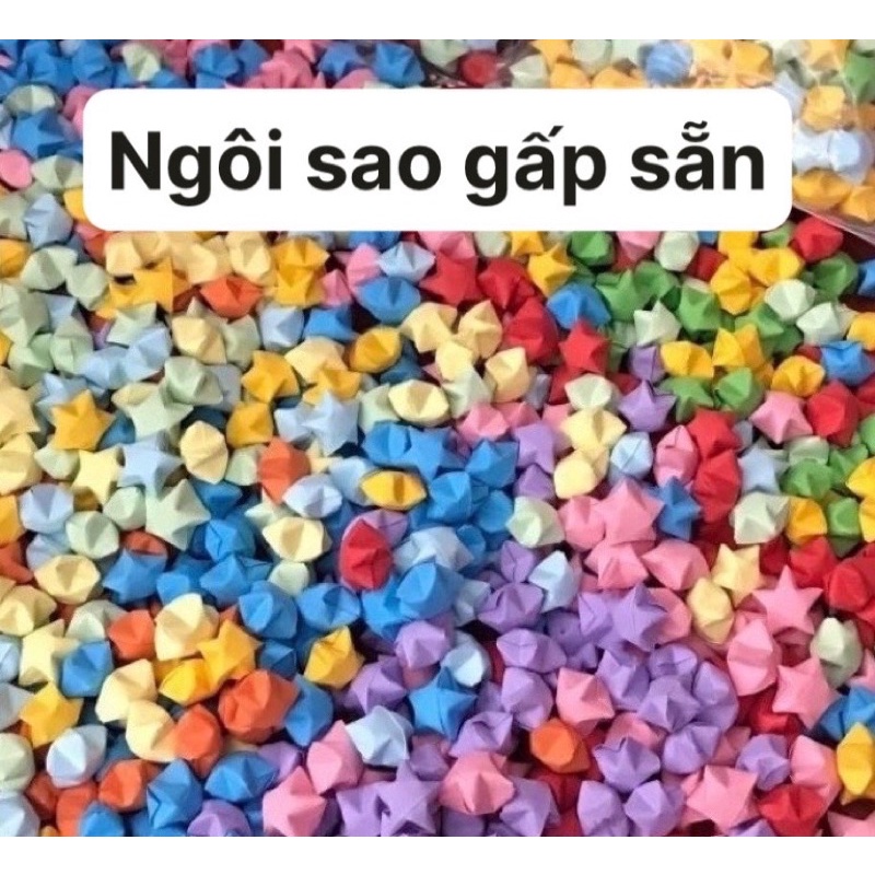 Ngôi Sao giấy, 100 sao giấy gấp sẵn tặng thêm 10 sao, màu tùy chọn