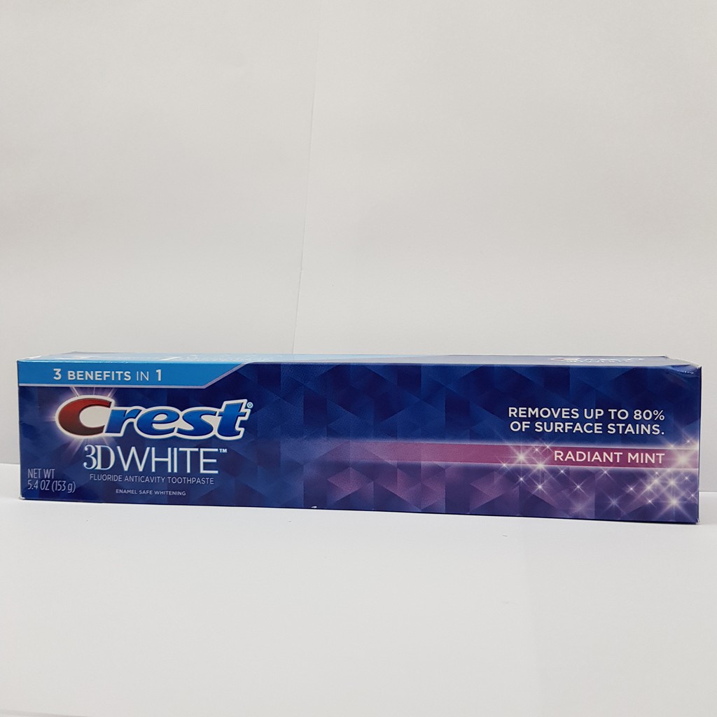 Kem Đánh Trắng Răng 3D Crest White 150g USA tím