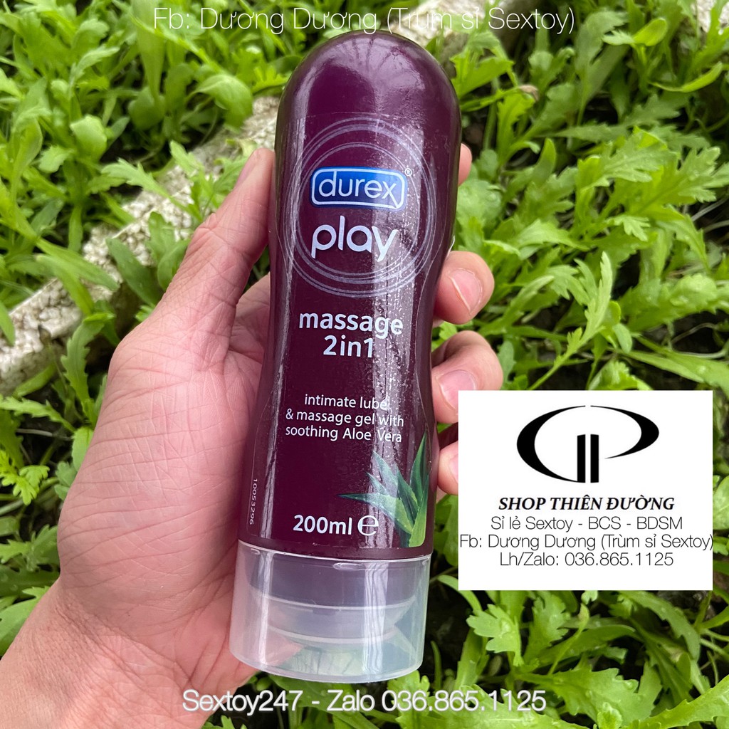 Gel Bôi Trơn Durex Masage Play 2IN1 200ML Siêu Trơn Mượt Mà