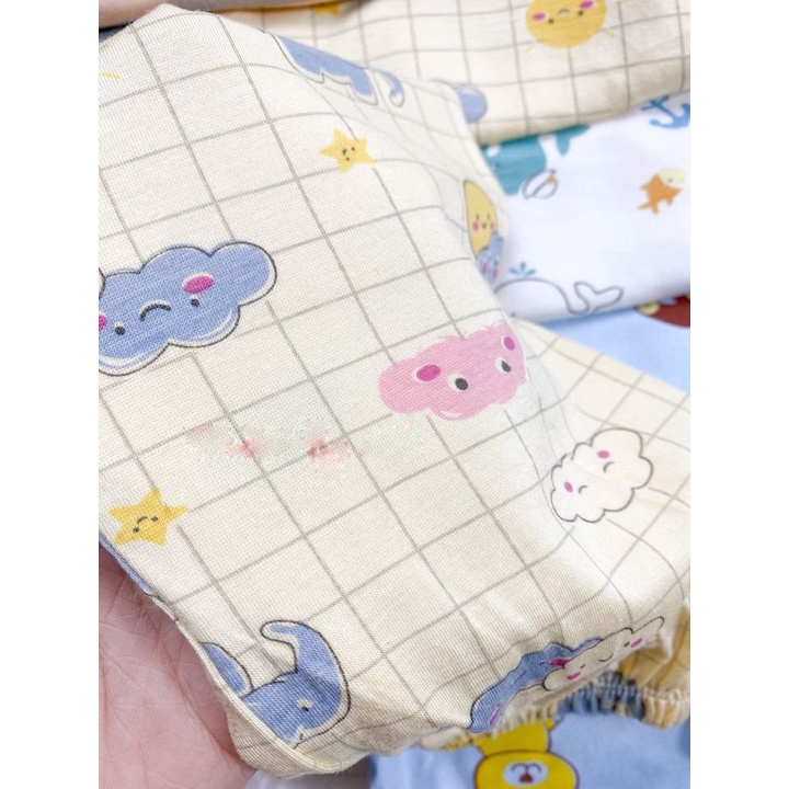Bộ Thun Lạnh Thu Đông Dài Tay Gấu Brown Bé Trai Bé Gái  Size 8-18kg 💖 Thiết Kế Cạp Cao Giữ Ấm Tốt Cho Bé Khi Ngủ