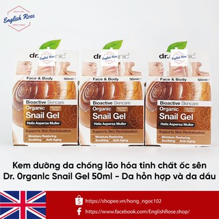 Kem dưỡng da chống lão hóa tinh chất ốc sên Dr.Organic Snail Gel 50ml