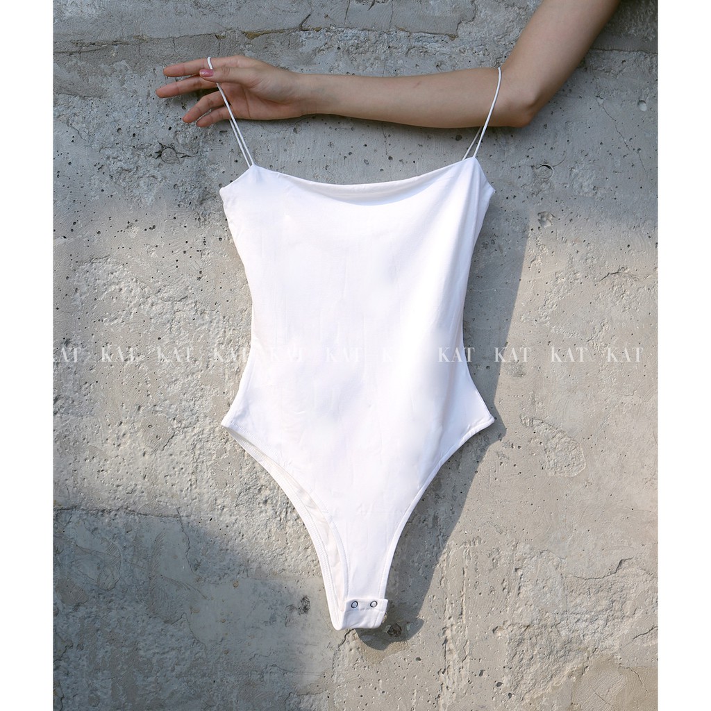 Bodysuit Hai Dây | White | The Straps