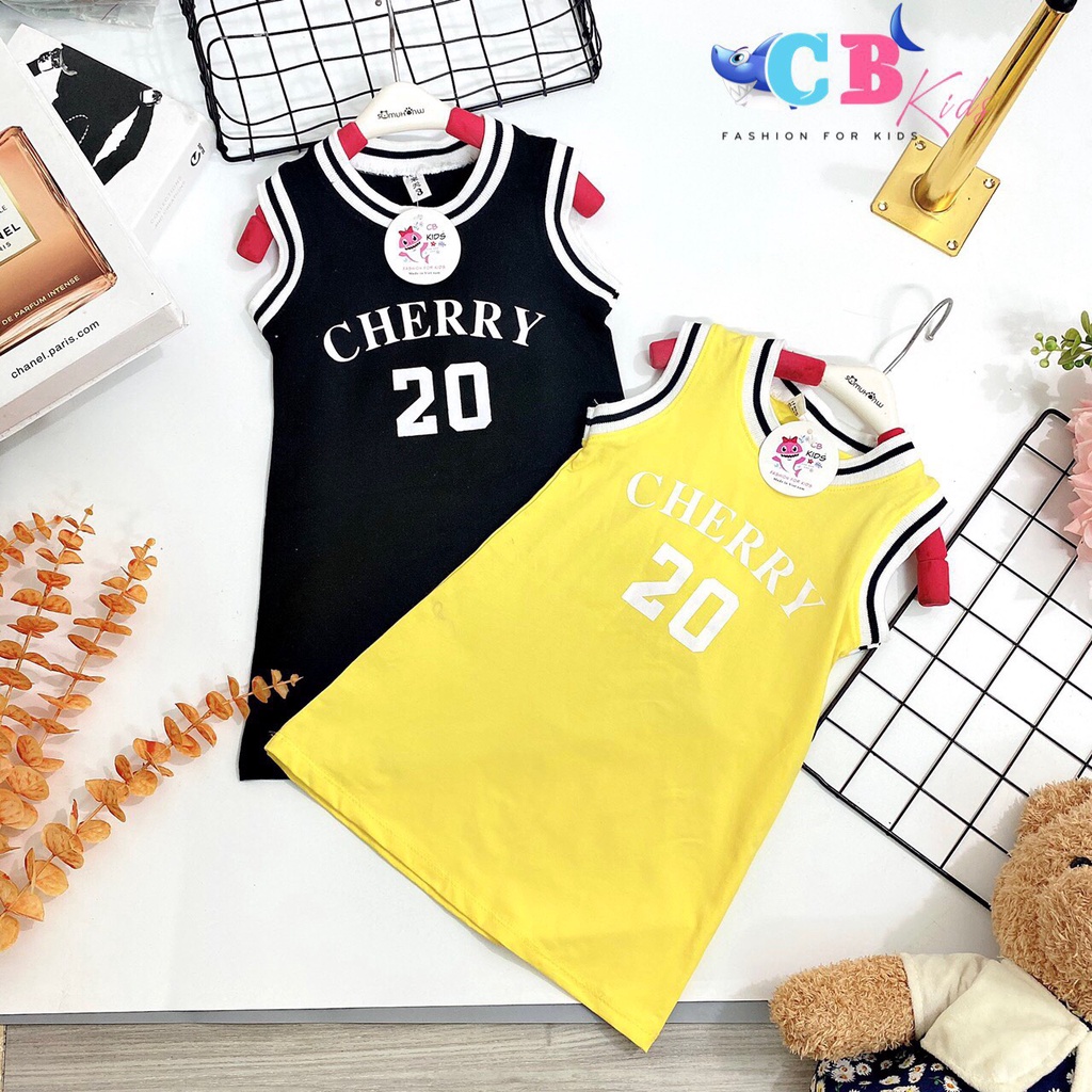 váy 20 bo tay phong cách thể thao khỏe khoắn cho bé gái - V20