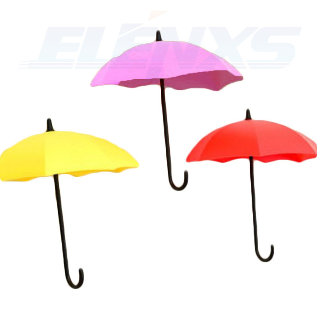 Set 3 Móc Treo Đồ Gắn Tường Hình Cây Dù