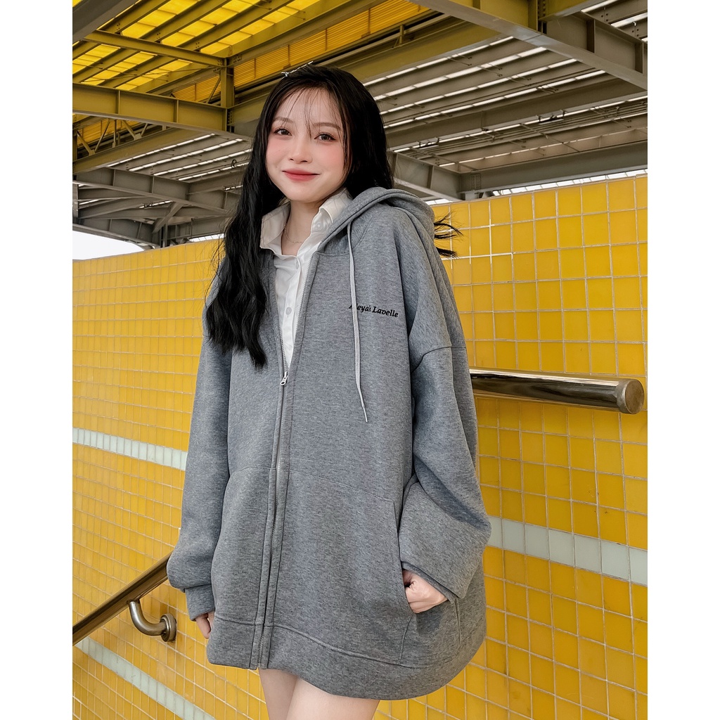 Áo khoác nỉ Hoodie in chữ Aleyah Lavelle trước ngực nhiều màu form rộng ulzzang - Made by Fiin | BigBuy360 - bigbuy360.vn