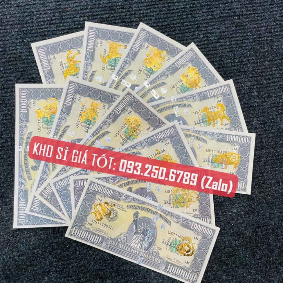 Tờ 1 TRIỆU USD 12 con giáp mạ vàng siêu khủng lưu niệm , thích hợp sưu tầm , làm quà tặng