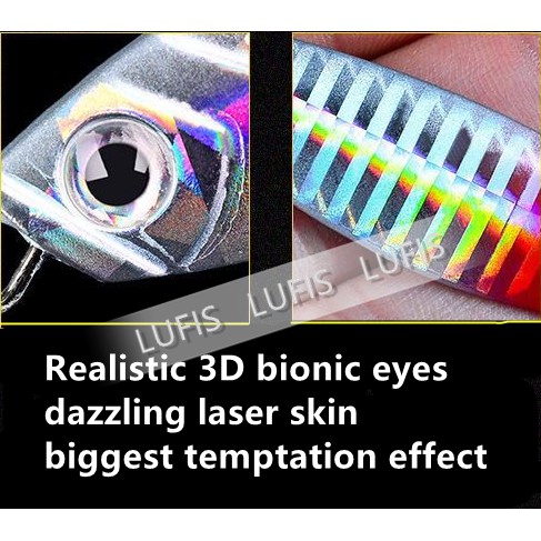 Mồi Câu Cá Giả 3d Bằng Kim Loại 7g / 10g / 15g / 20g / 30g