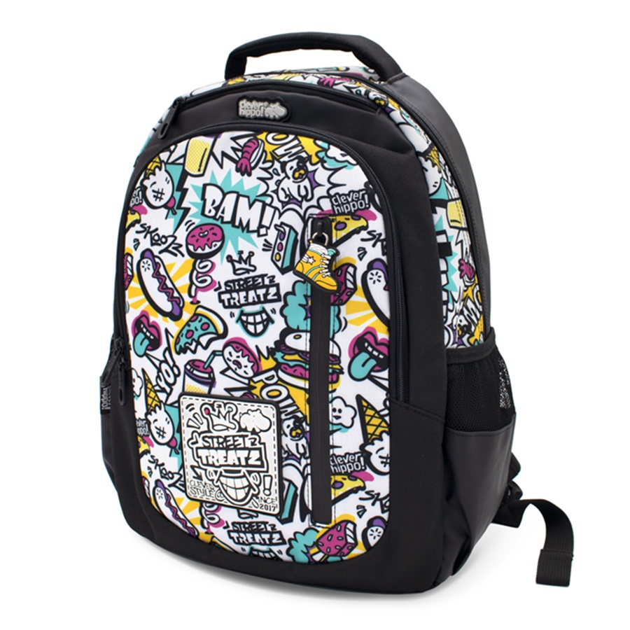 Ba Lô Zipit CLEVERHIPPO - Street Style Trắng BST9204/WHITE