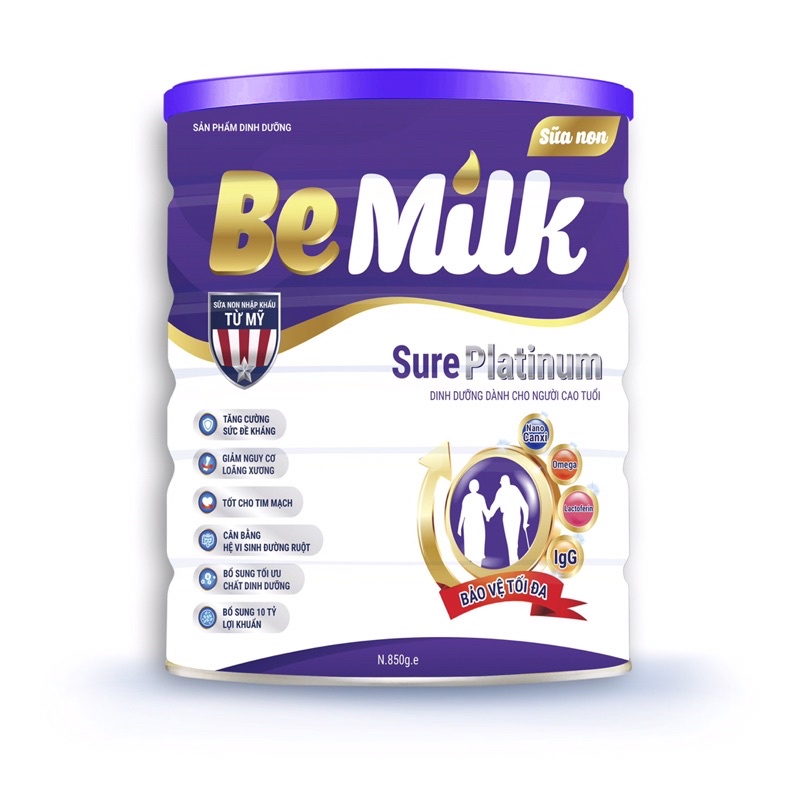 Sữa non Be milk Sure Platinum 850gr